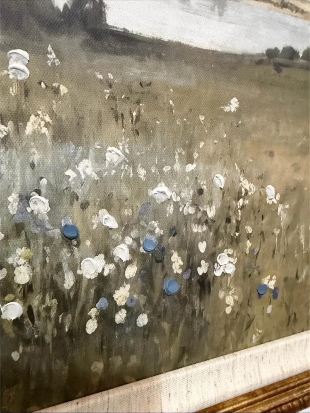 22x18” Where the Wildflowers grow. Gold frame and linen mat